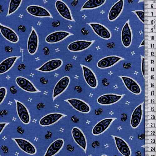 10173-60 feuilles noires, fond bleu