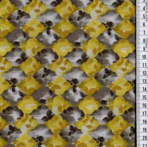10675, losanges en lignes, jaune, gris