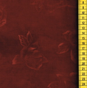 FAU-11290-1 faux uni marron rougeatre, Roses