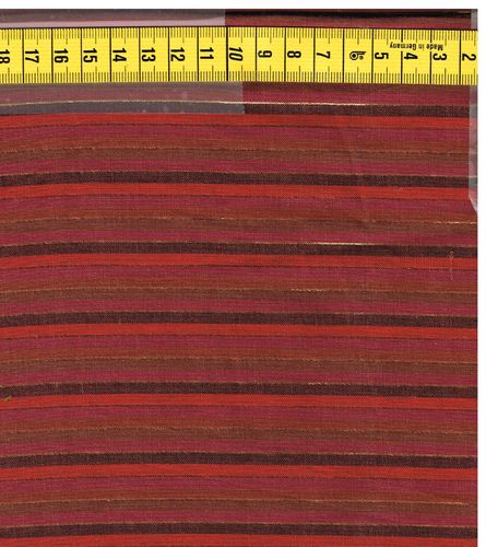 NOEL-3881-2 lignes 5, rouge,marron,fils or,brillant