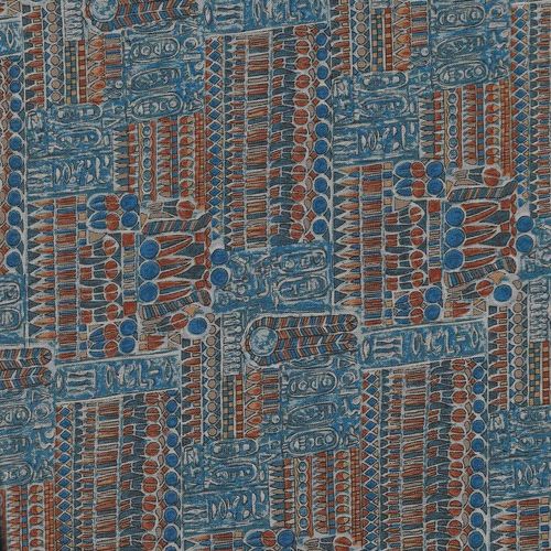 EGY-11956-61 Motifs égyptiens, bleu, marron